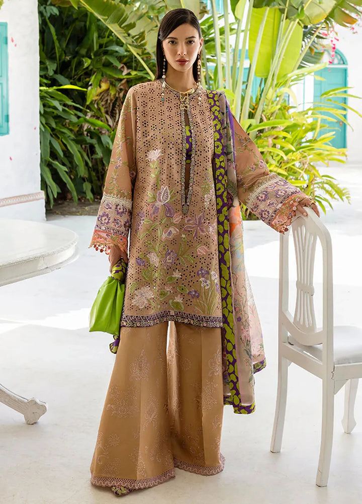 Mon Tresor by Esmel Embroidered Lawn Suits Unstitched 3 Piece EML25MT ESL-2507 Hakuna Ma Coffee - Summer Collection