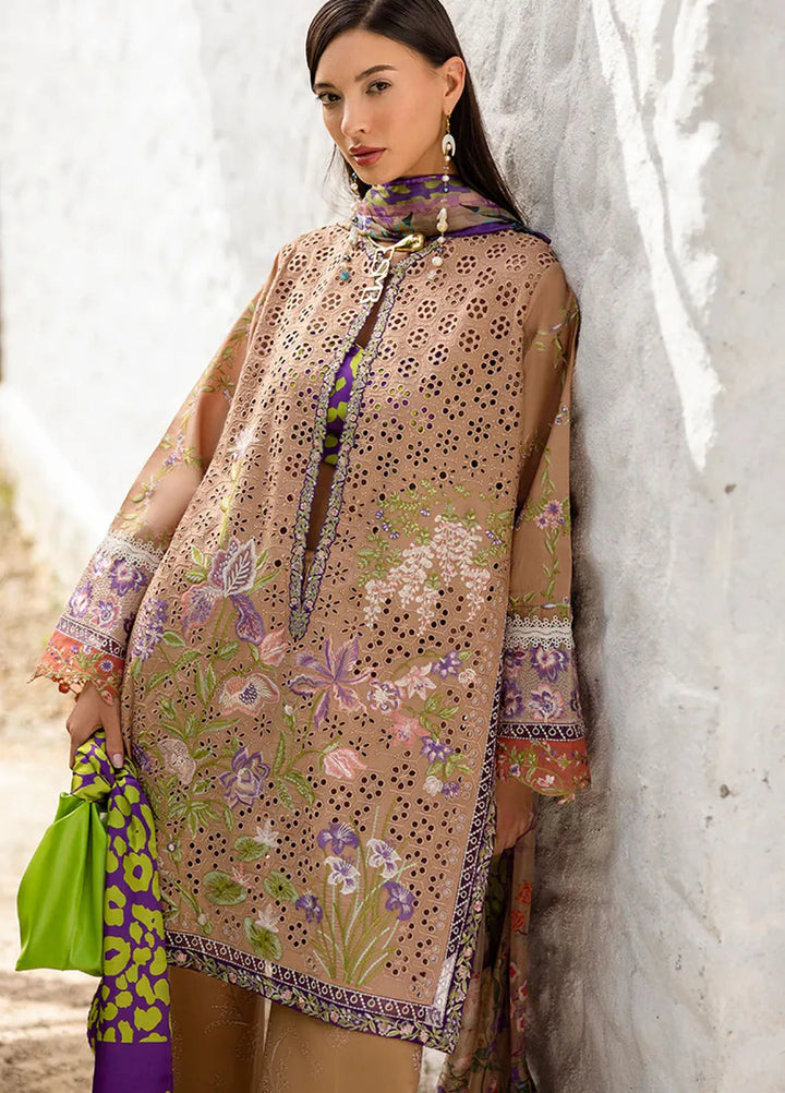 Mon Tresor by Esmel Embroidered Lawn Suits Unstitched 3 Piece EML25MT ESL-2507 Hakuna Ma Coffee - Summer Collection