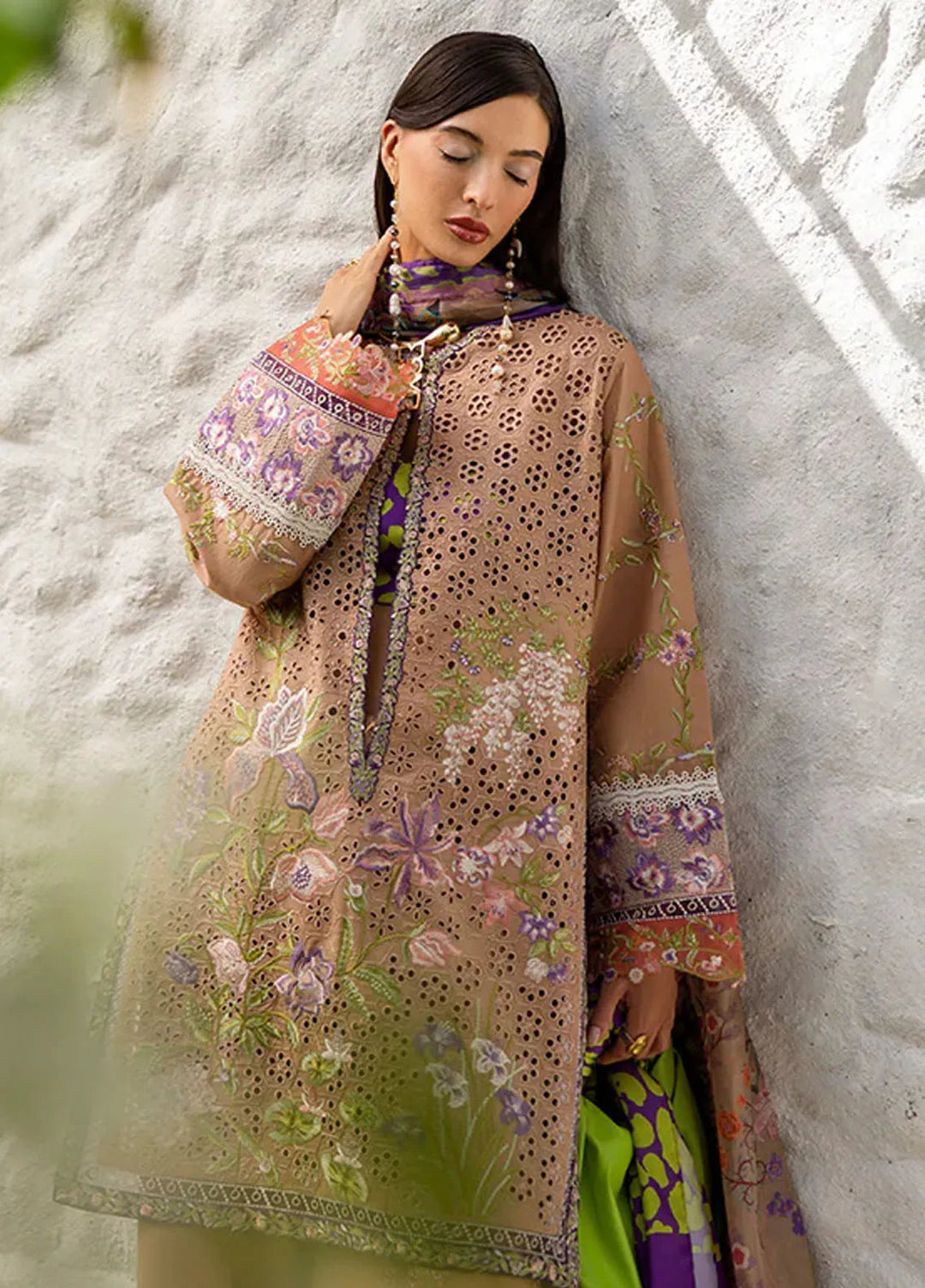 Mon Tresor by Esmel Embroidered Lawn Suits Unstitched 3 Piece EML25MT ESL-2507 Hakuna Ma Coffee - Summer Collection
