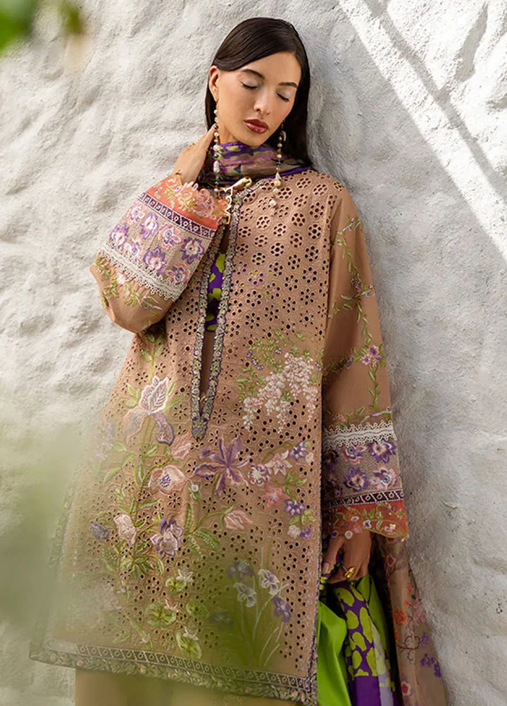 Mon Tresor by Esmel Embroidered Lawn Suits Unstitched 3 Piece EML25MT ESL-2507 Hakuna Ma Coffee - Summer Collection