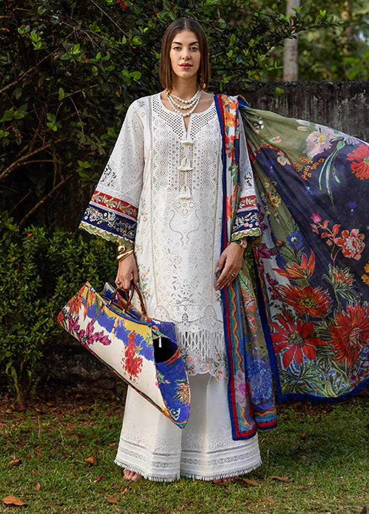 Minor Defect - Mon Tresor by Esmel Embroidered Lawn Suits Unstitched 3 Piece EML25MT ESL-2508 Clair De Lune - Summer Collection
