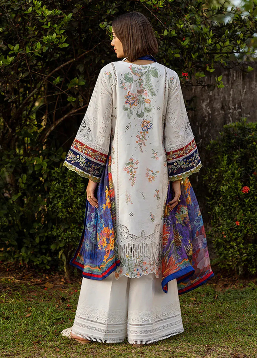 Minor Defect - Mon Tresor by Esmel Embroidered Lawn Suits Unstitched 3 Piece EML25MT ESL-2508 Clair De Lune - Summer Collection