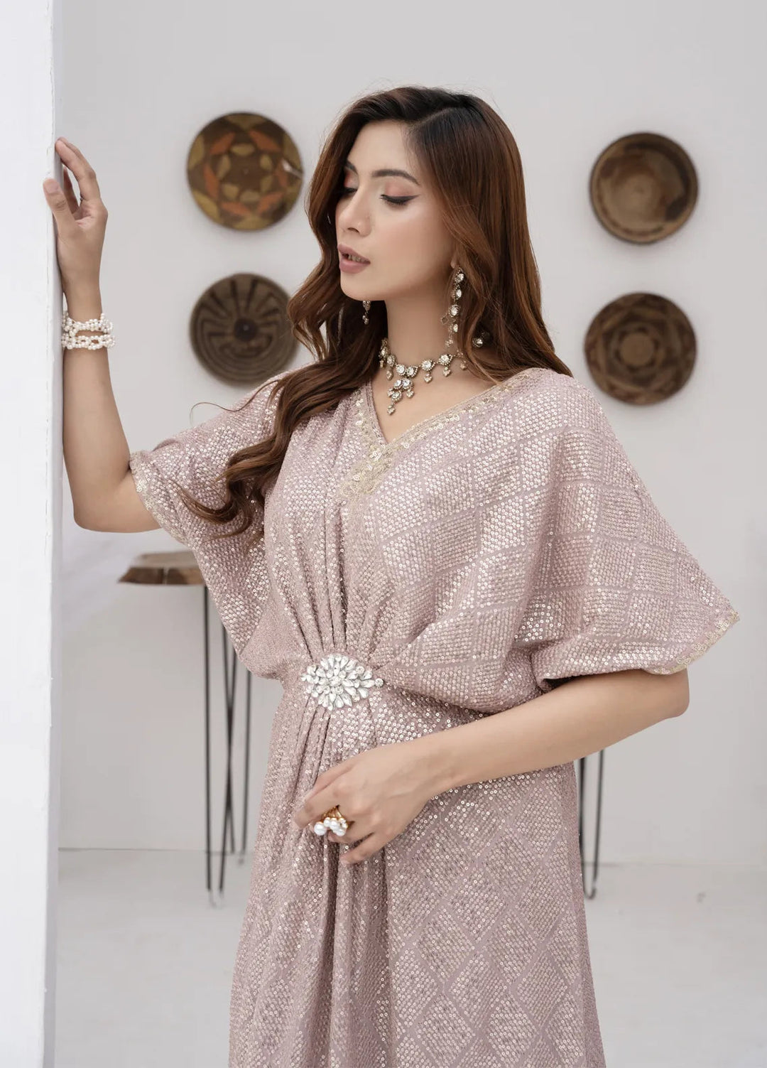 Mona Embroidery Pret Embroidered Chiffon 3 Piece Suit Celestial Charm-Lilac