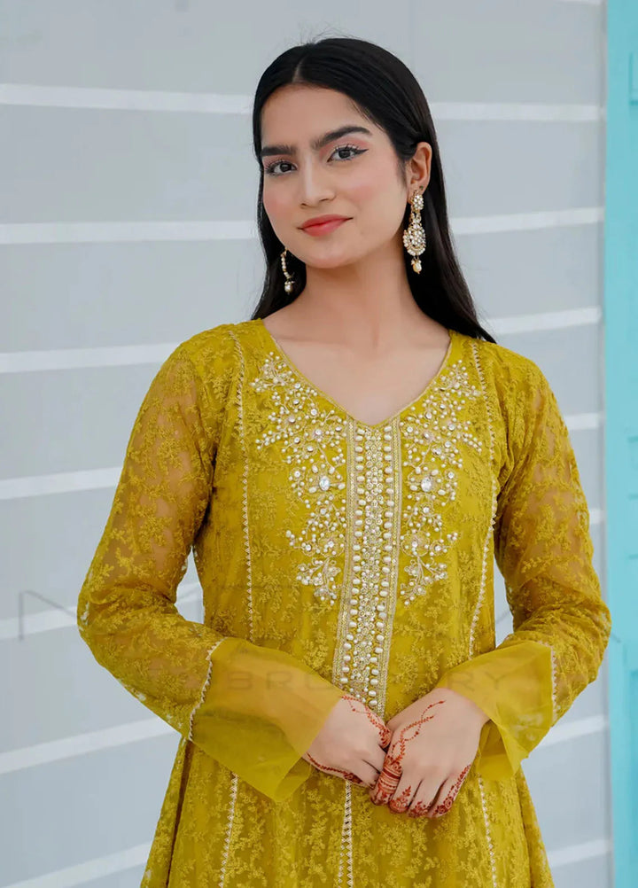 Mona Embroidery Pret Embroidered Chiffon 3 Piece Suit Delicate Drapes Dhani