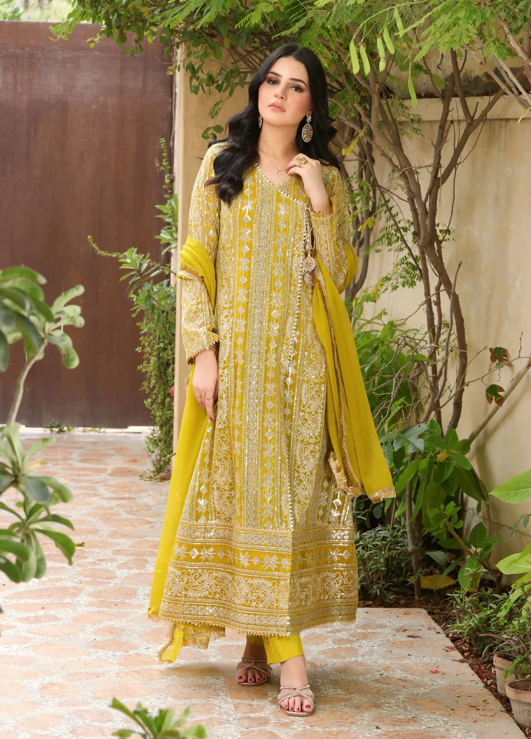 Mona Embroidery Pret Embroidered Chiffon 3 Piece Suit Divine-Dhani