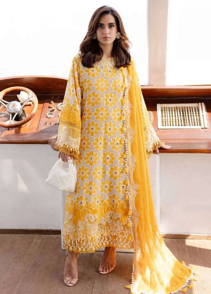 Monaco by Parishay Embroidered Lawn Suit Unstitched 3 Piece PR25ML MS-02 - Summer Collection
