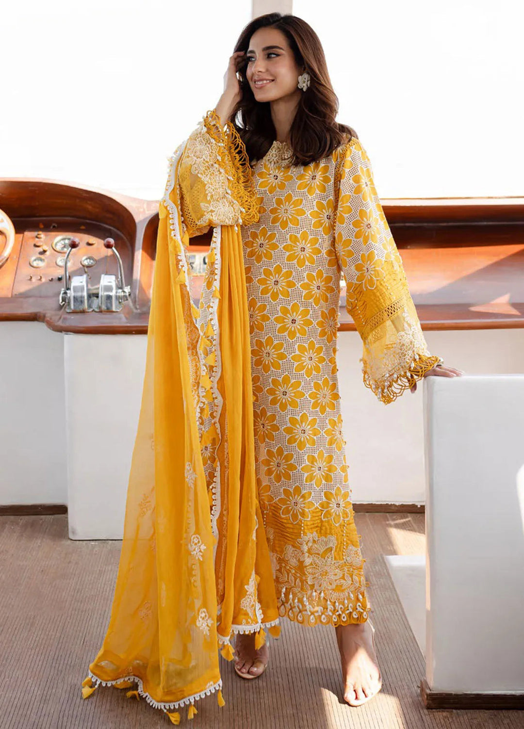Monaco by Parishay Embroidered Lawn Suit Unstitched 3 Piece PR25ML MS-02 - Summer Collection