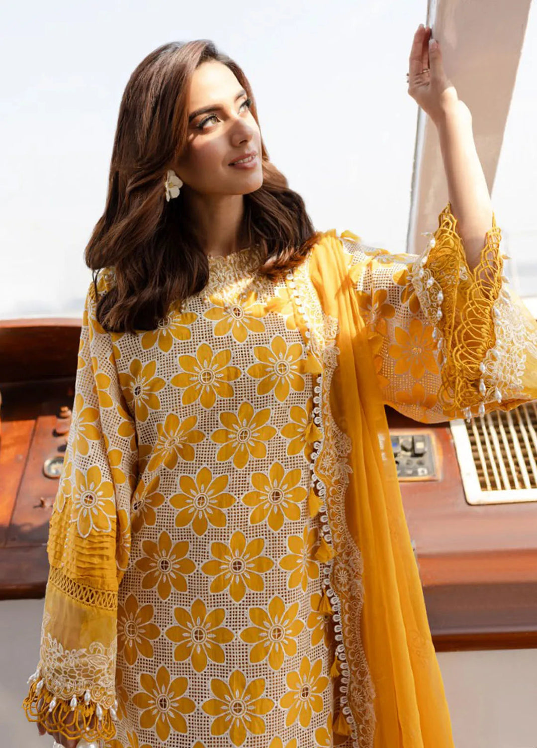 Monaco by Parishay Embroidered Lawn Suit Unstitched 3 Piece PR25ML MS-02 - Summer Collection
