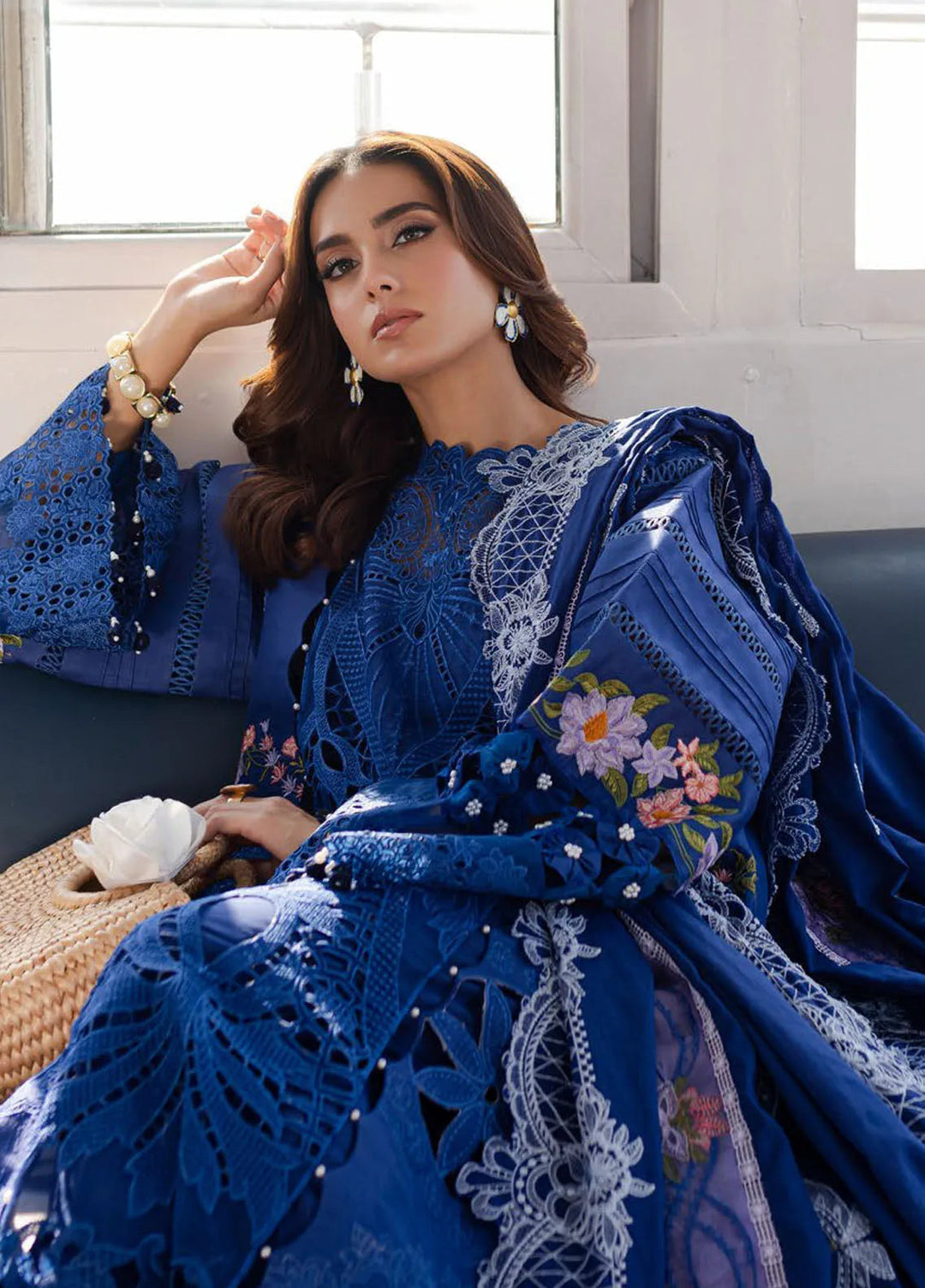 Monaco by Parishay Embroidered Lawn Suit Unstitched 3 Piece PR25ML MS-06 - Summer Collection
