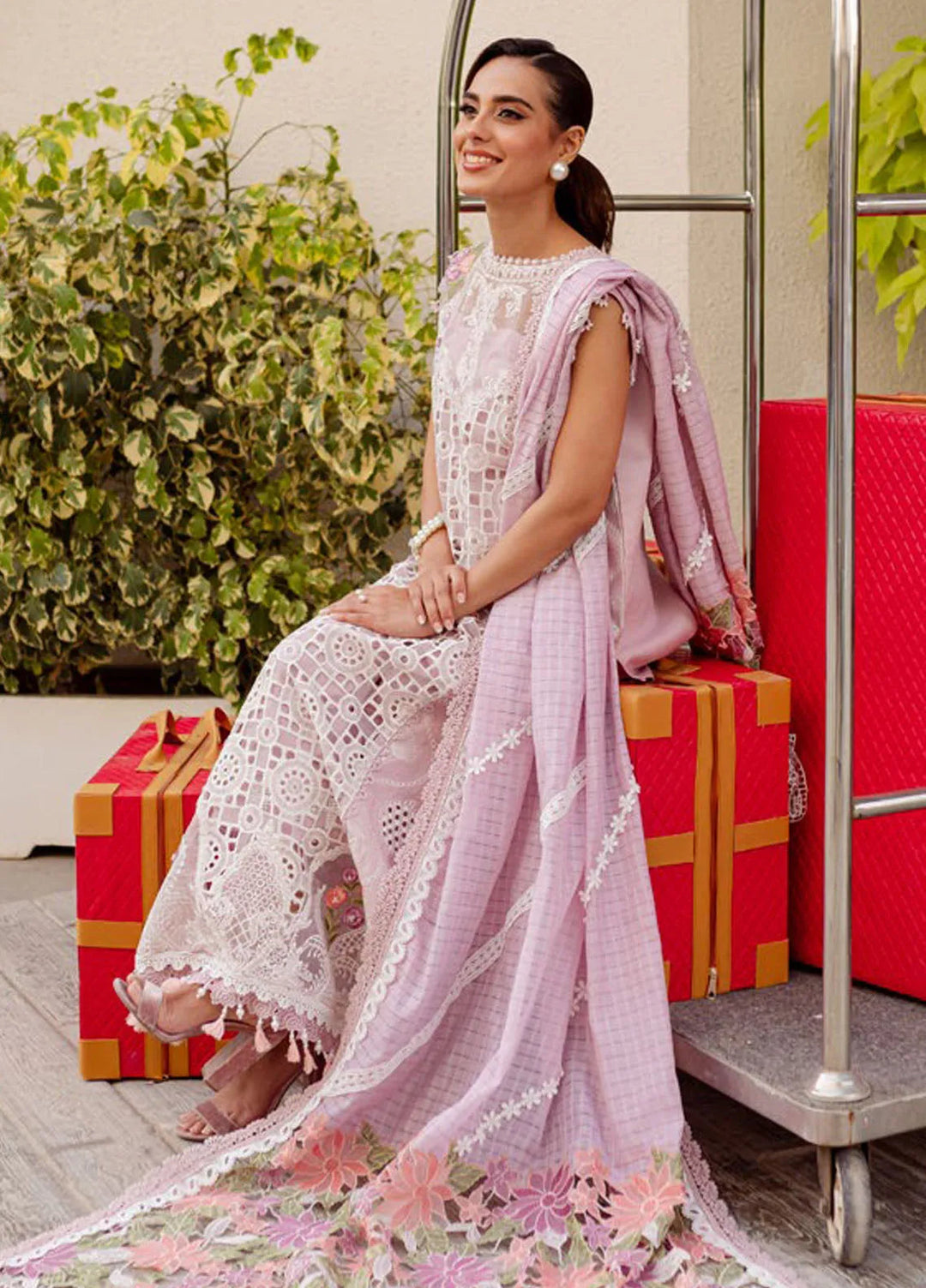 Monaco by Parishay Embroidered Lawn Suit Unstitched 3 Piece PR25ML MS-07 - Summer Collection