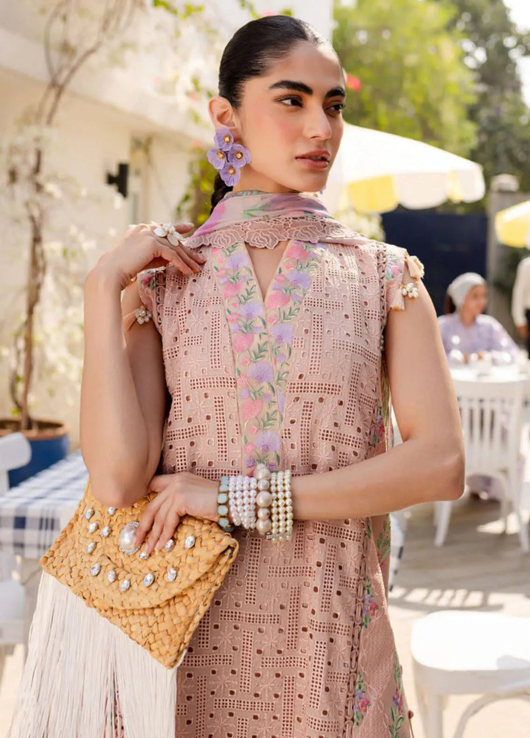 Monaco by Parishay Embroidered Lawn Suit Unstitched 3 Piece PR25ML MS-08 - Summer Collection