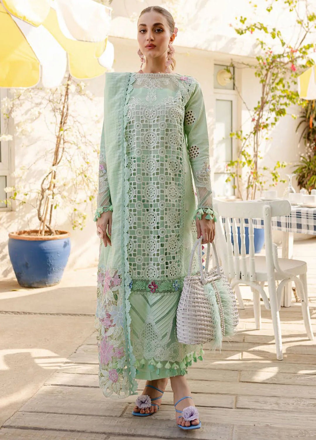 Monaco by Parishay Embroidered Lawn Suit Unstitched 3 Piece PR25ML MS-12 - Summer Collection