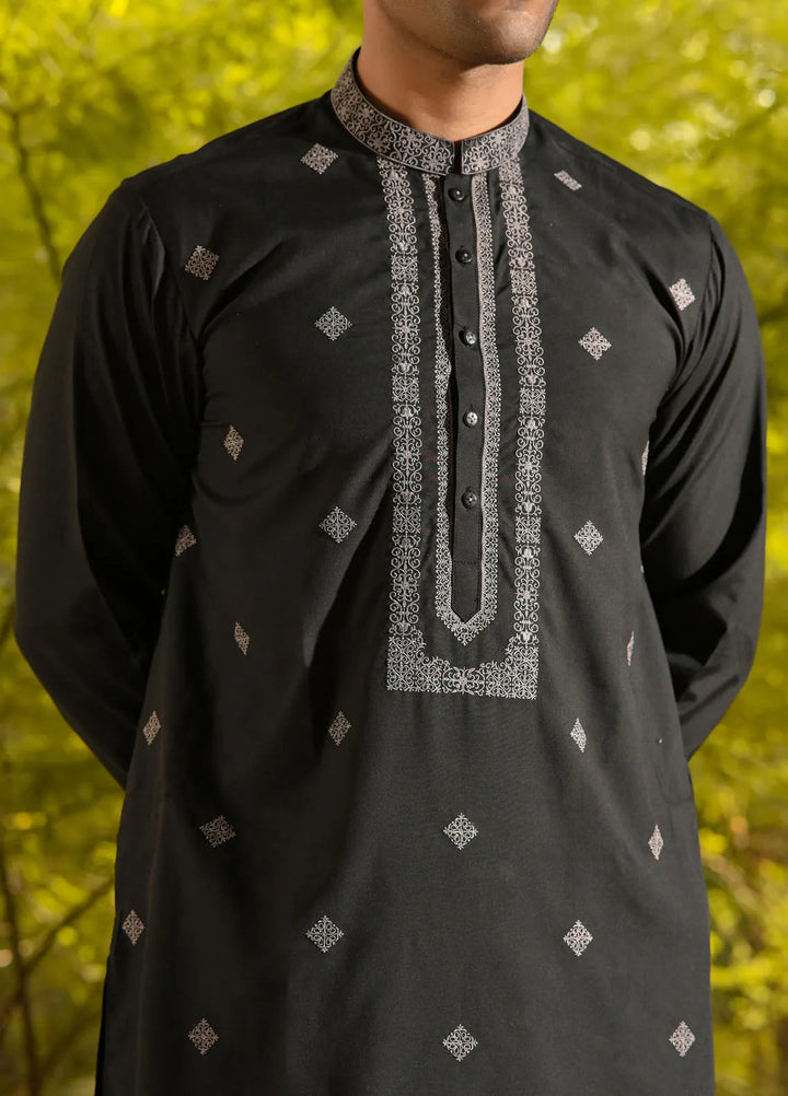 Monochrome by Fabrich Embroidered Wash N Wear Suit Unstitched 2 Piece GTS-D-009 - Festive Collection