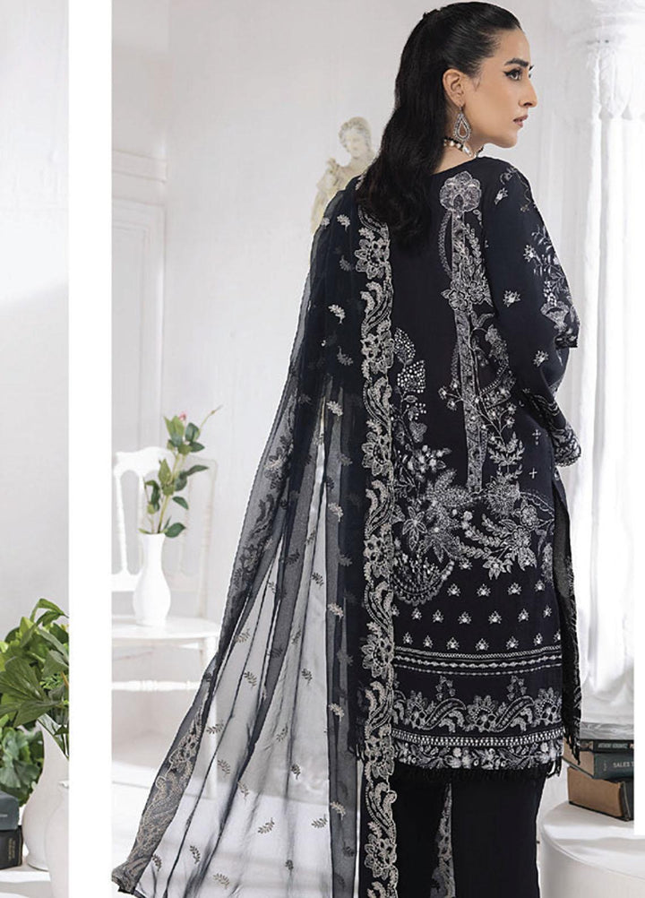 Monochrome By Humdum Embroidered Lawn Suits Unstitched 3 Piece HD23MC D-03 - Summer Collection