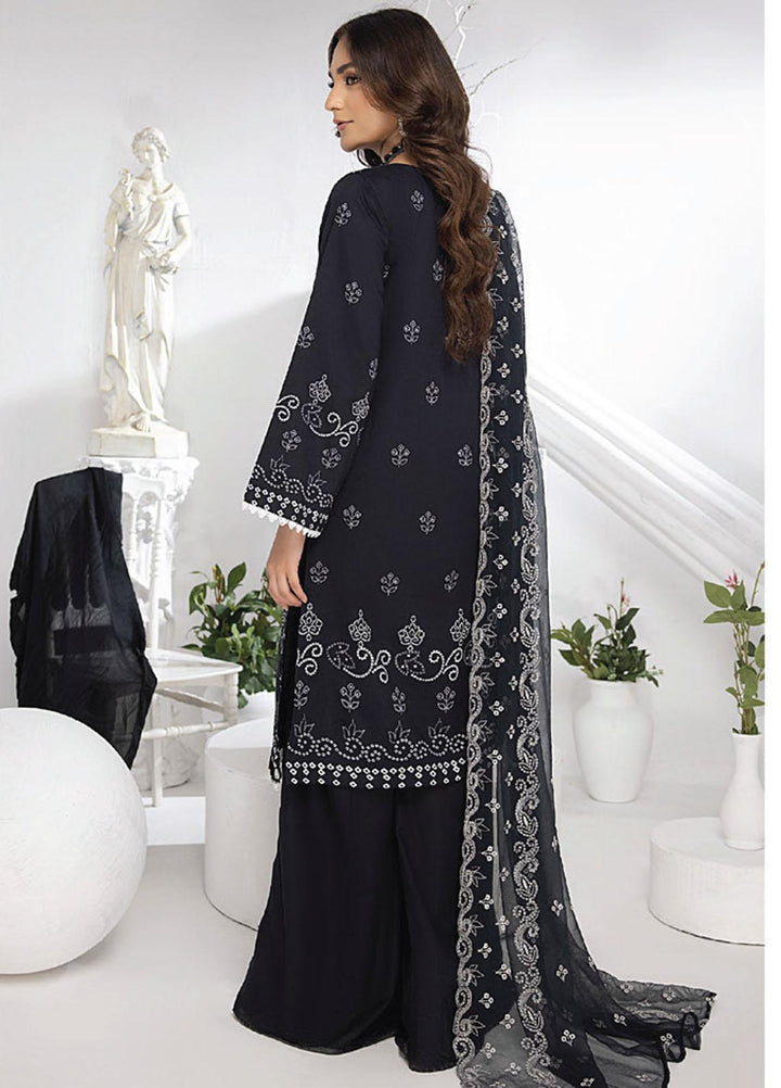 Monochrome By Humdum Embroidered Lawn Suits Unstitched 3 Piece HD23MC D-09 - Summer Collection