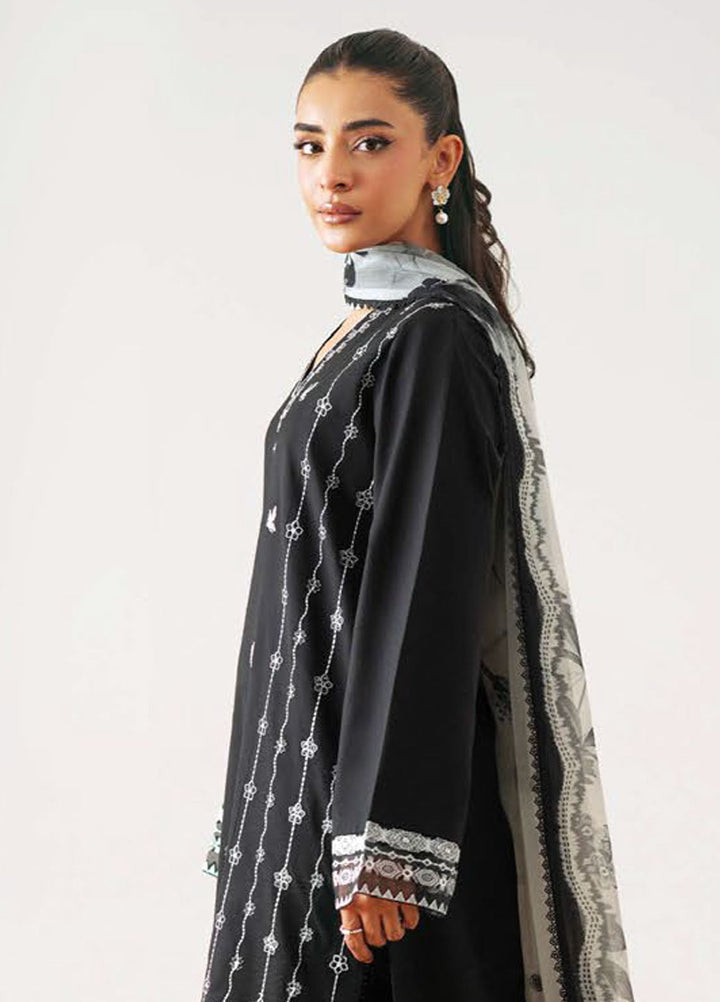 Monochrome by Seran Embroidered Lawn Suits Unstitched 3 Piece SN25MC D-02 Neva - Summer Collection