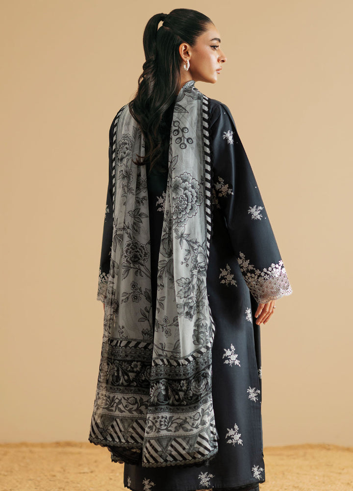Monochrome by Seran Embroidered Lawn Suits Unstitched 3 Piece SN25MC D-03 Muse - Summer Collection