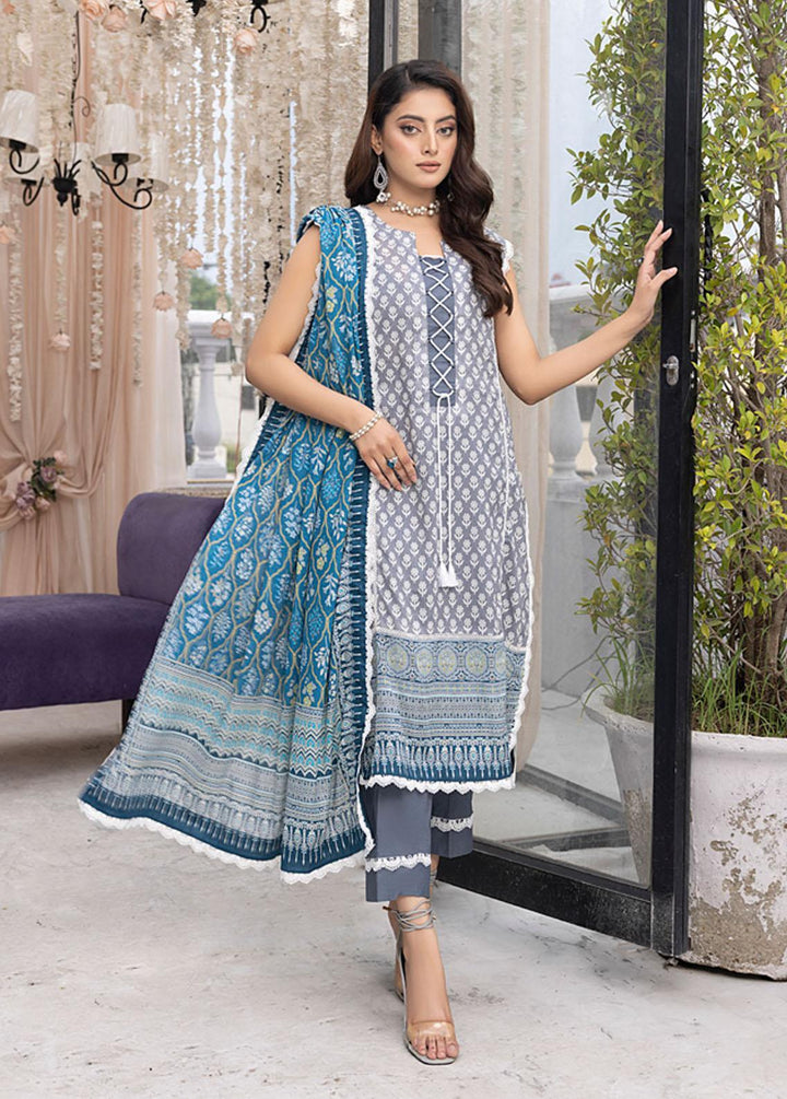 Monsoon By Al Zohaib Printed Lawn Suits Unstitched 3 Piece AZ23ML 01 - Summer Collection