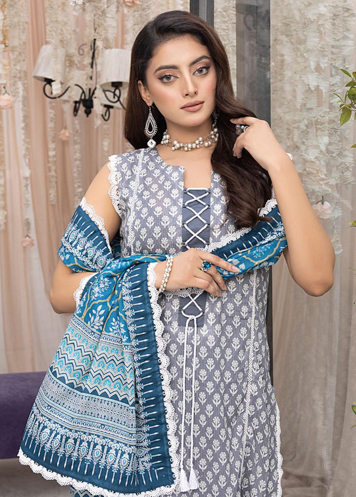 Monsoon By Al Zohaib Printed Lawn Suits Unstitched 3 Piece AZ23ML 01 - Summer Collection