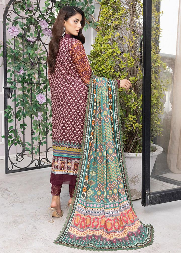 Monsoon By Al Zohaib Printed Lawn Suits Unstitched 3 Piece AZ23ML 10 - Summer Collection