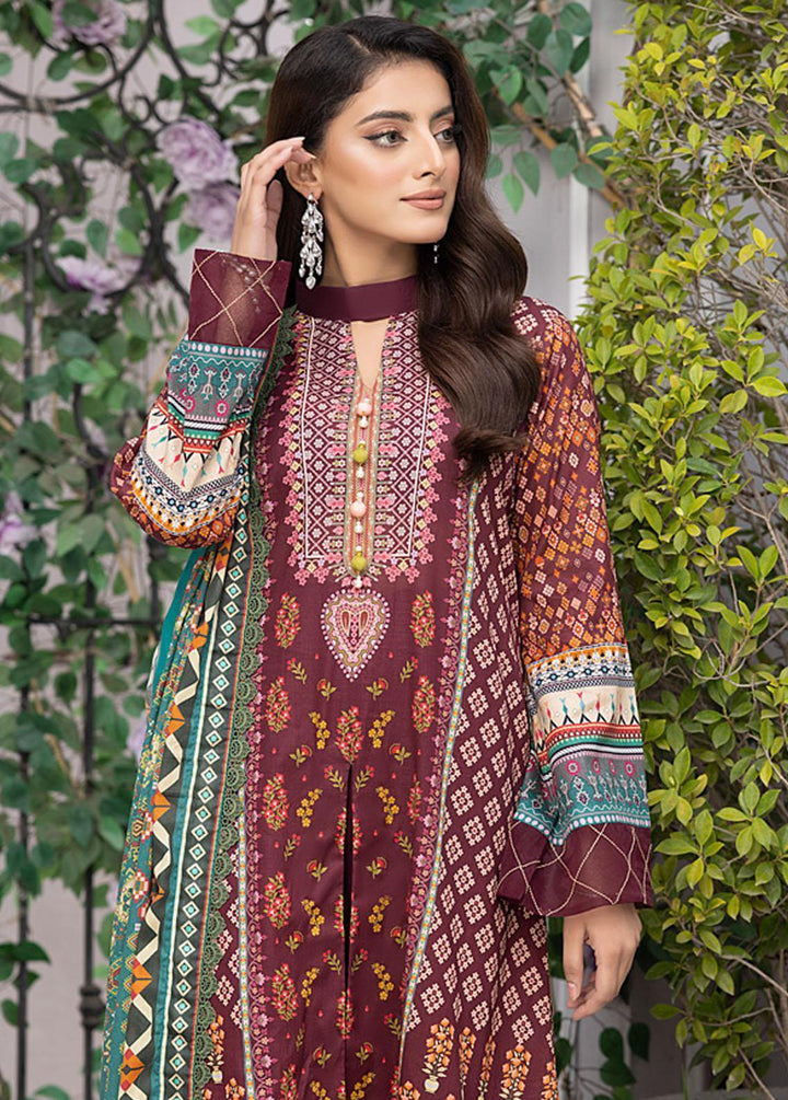 Monsoon By Al Zohaib Printed Lawn Suits Unstitched 3 Piece AZ23ML 10 - Summer Collection