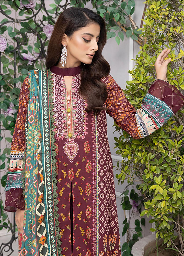 Monsoon By Al Zohaib Printed Lawn Suits Unstitched 3 Piece AZ23ML 10 - Summer Collection