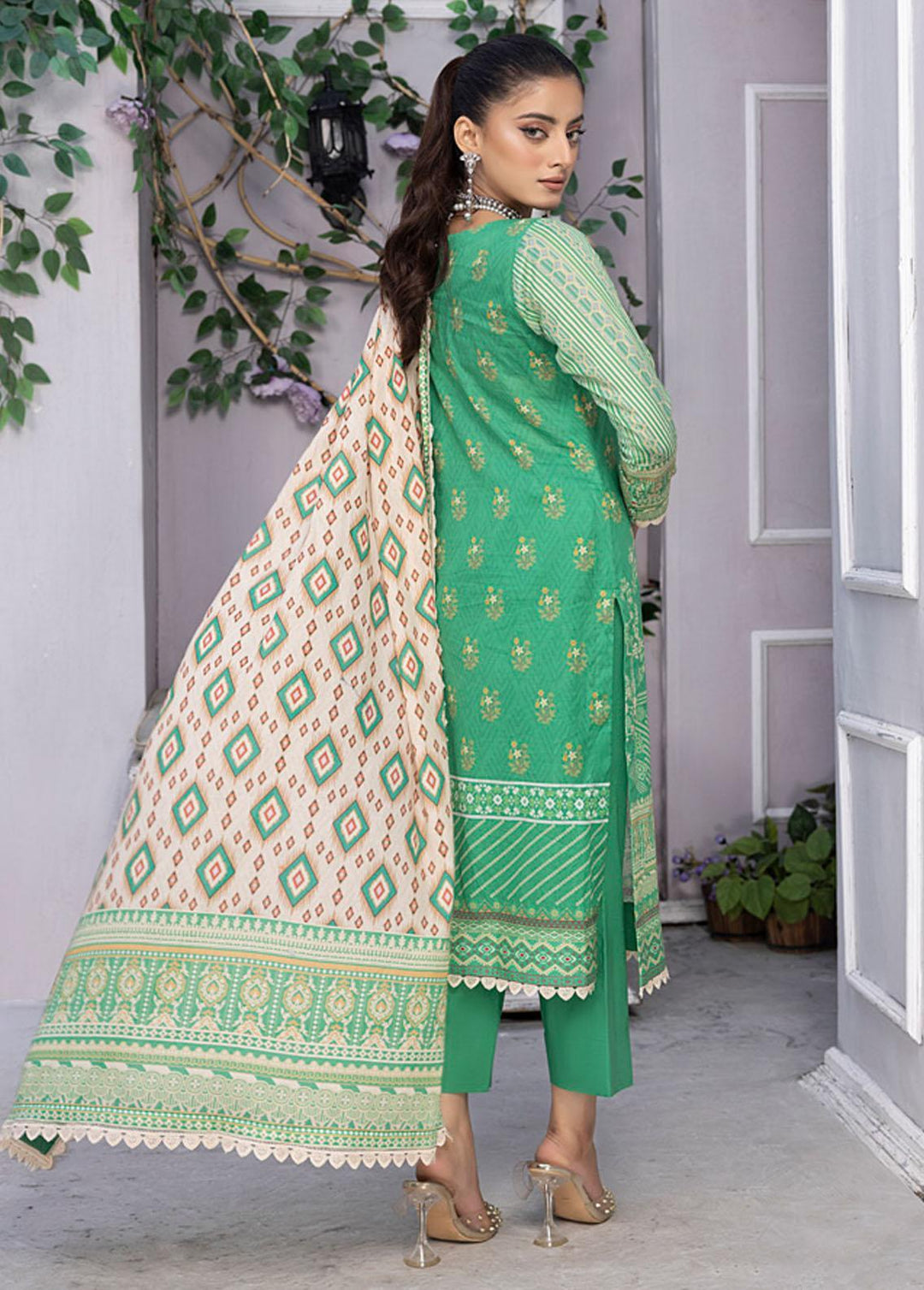 Monsoon By Al Zohaib Printed Lawn Suits Unstitched 3 Piece AZ23ML 11 - Summer Collection