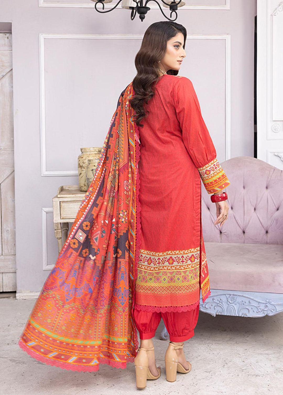 Monsoon By Al Zohaib Printed Lawn Suits Unstitched 3 Piece AZ23ML 12 - Summer Collection