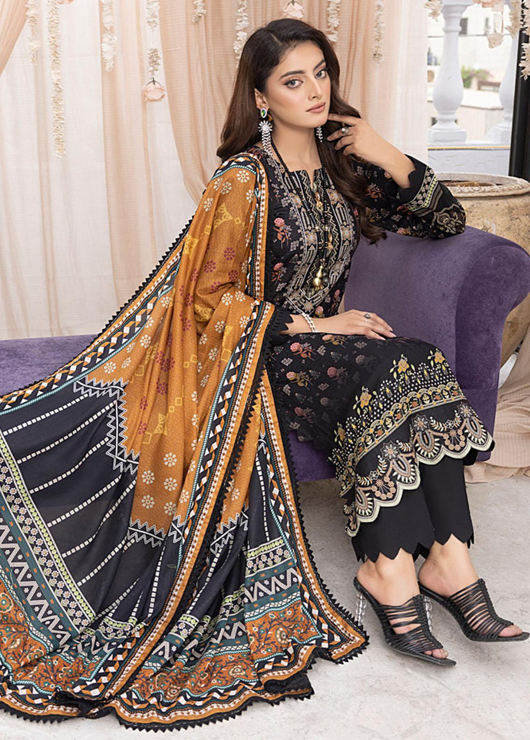 Monsoon By Al Zohaib Printed Lawn Suits Unstitched 3 Piece AZ23ML 02 - Summer Collection