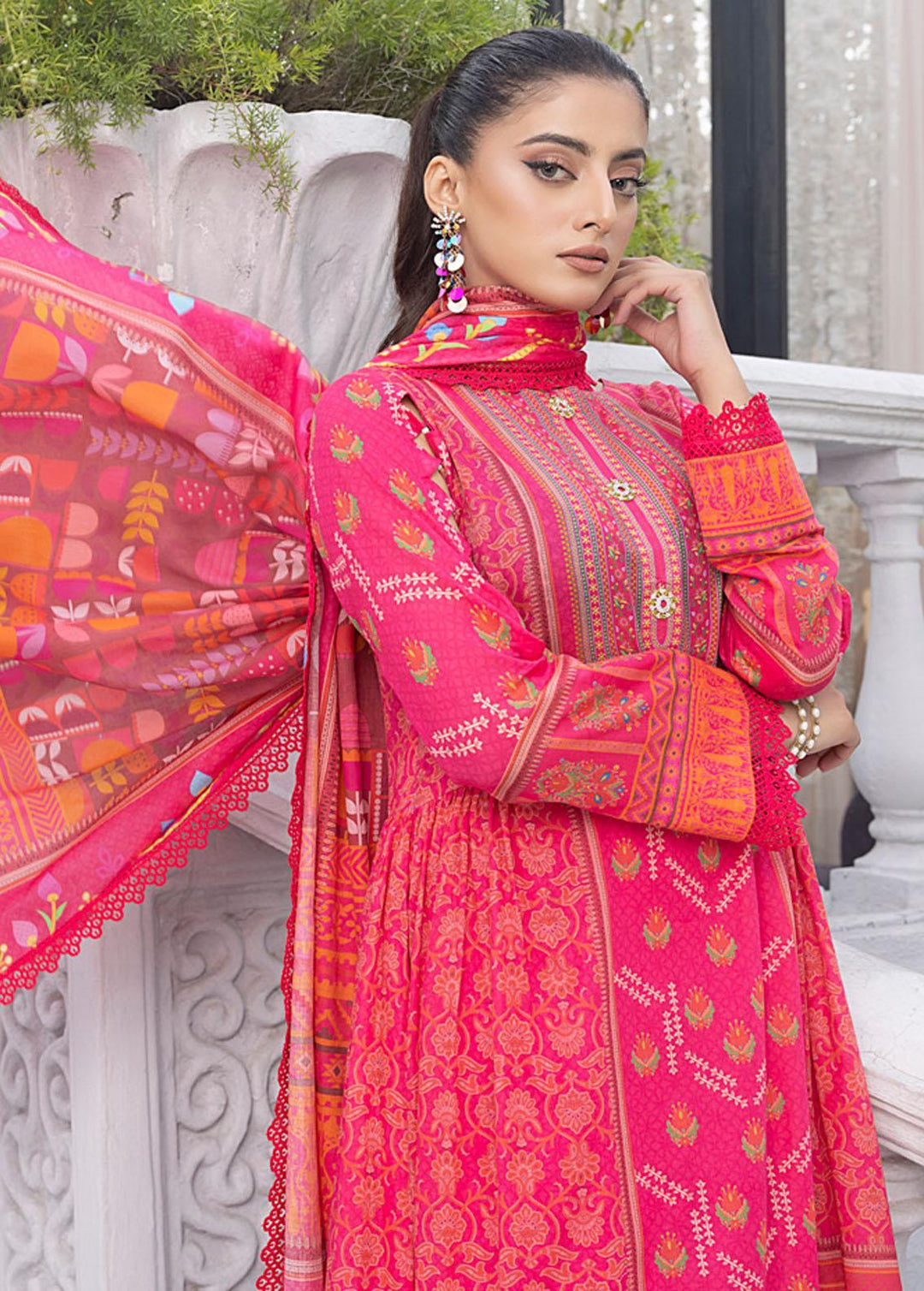 Monsoon By Al Zohaib Printed Lawn Suits Unstitched 3 Piece AZ23ML 03 - Summer Collection