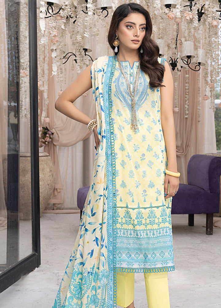 Monsoon By Al Zohaib Printed Lawn Suits Unstitched 3 Piece AZ23ML 04 - Summer Collection