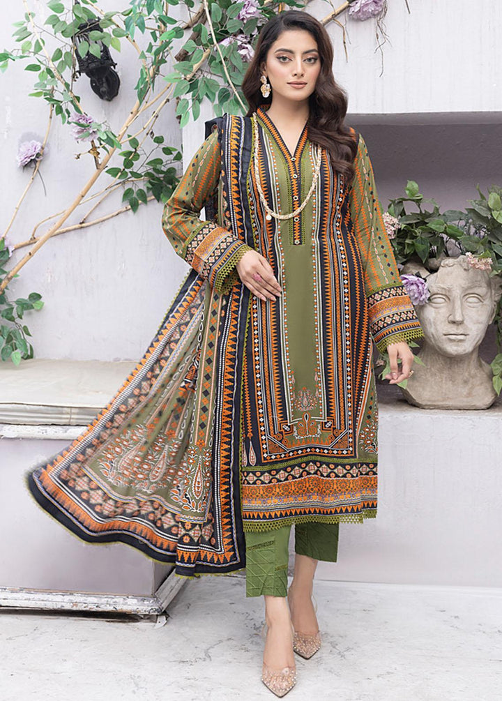 Monsoon By Al Zohaib Printed Lawn Suits Unstitched 3 Piece AZ23ML 05 - Summer Collection
