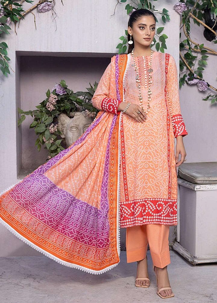 Monsoon By Al Zohaib Printed Lawn Suits Unstitched 3 Piece AZ23ML 06 - Summer Collection