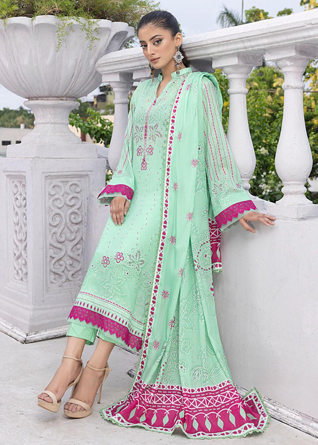 Monsoon By Al Zohaib Printed Lawn Suits Unstitched 3 Piece AZ23ML 07 - Summer Collection