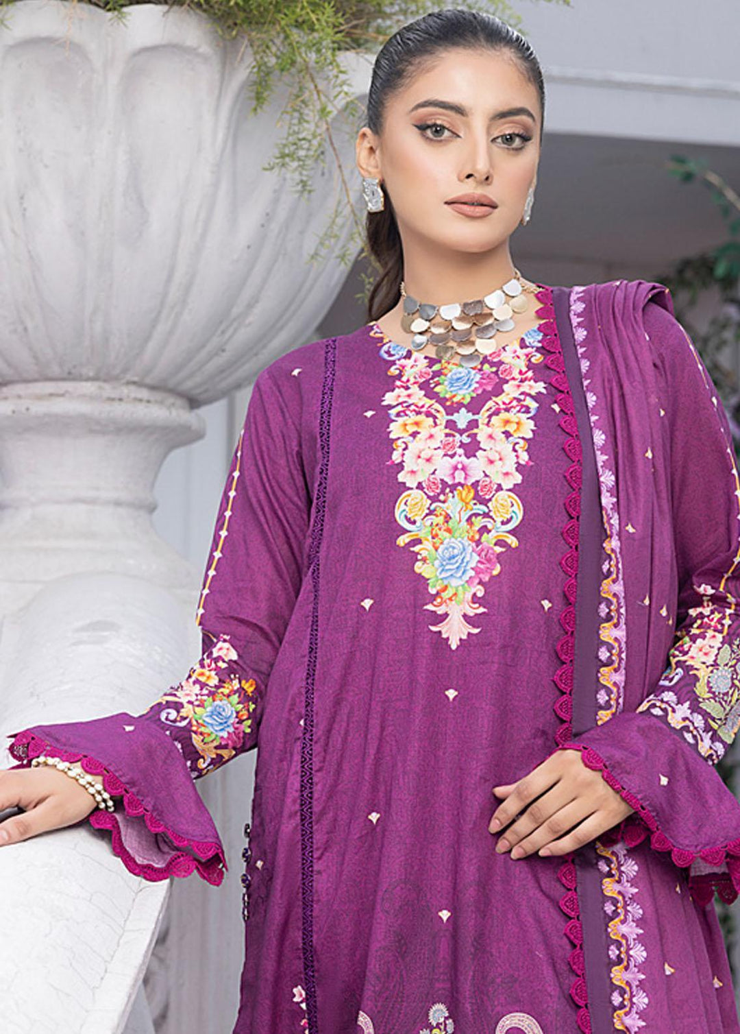Monsoon By Al Zohaib Printed Lawn Suits Unstitched 3 Piece AZ23ML 08 - Summer Collection