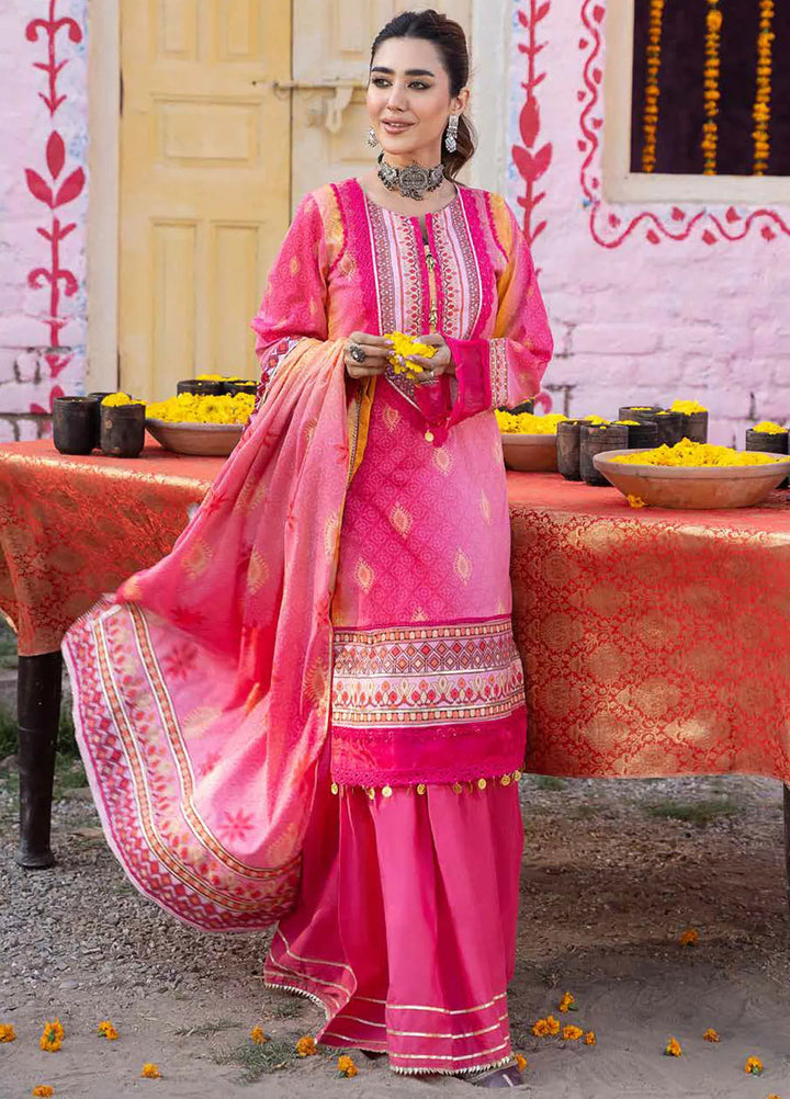 Monsoon Chunri By Al Zohaib Printed Lawn Suit Unstitched 3 Piece AZ24M D-01 - Summer Collection