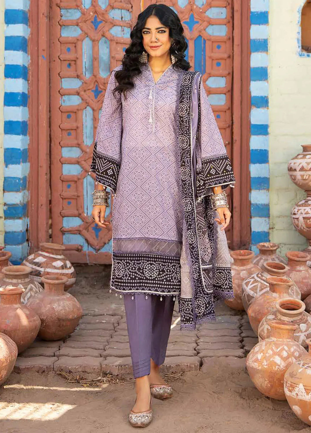Monsoon Chunri By Al Zohaib Printed Lawn Suit Unstitched 3 Piece AZ24M D-02 - Summer Collection