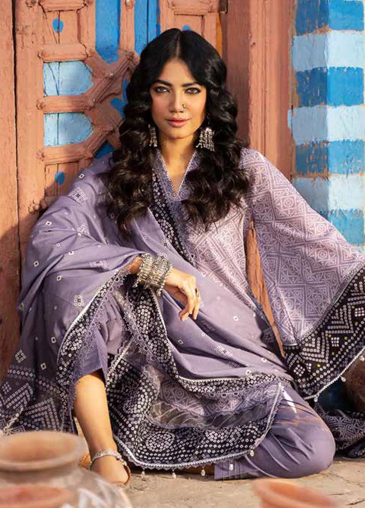 Monsoon Chunri By Al Zohaib Printed Lawn Suit Unstitched 3 Piece AZ24M D-02 - Summer Collection