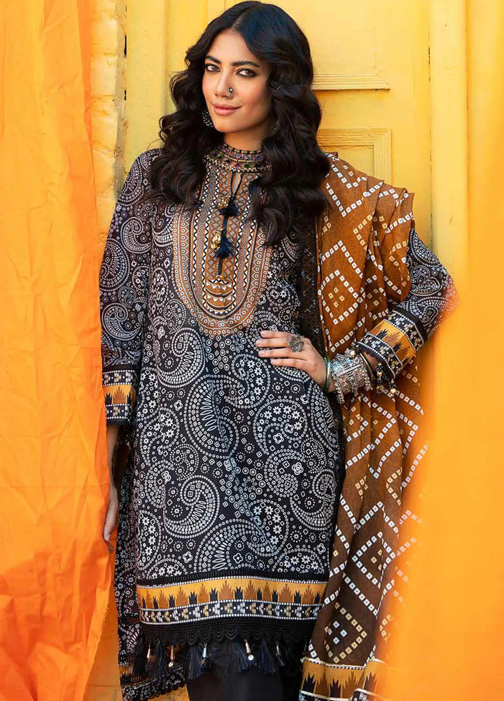 Monsoon Chunri By Al Zohaib Printed Lawn Suit Unstitched 3 Piece AZ24M D-03 - Summer Collection