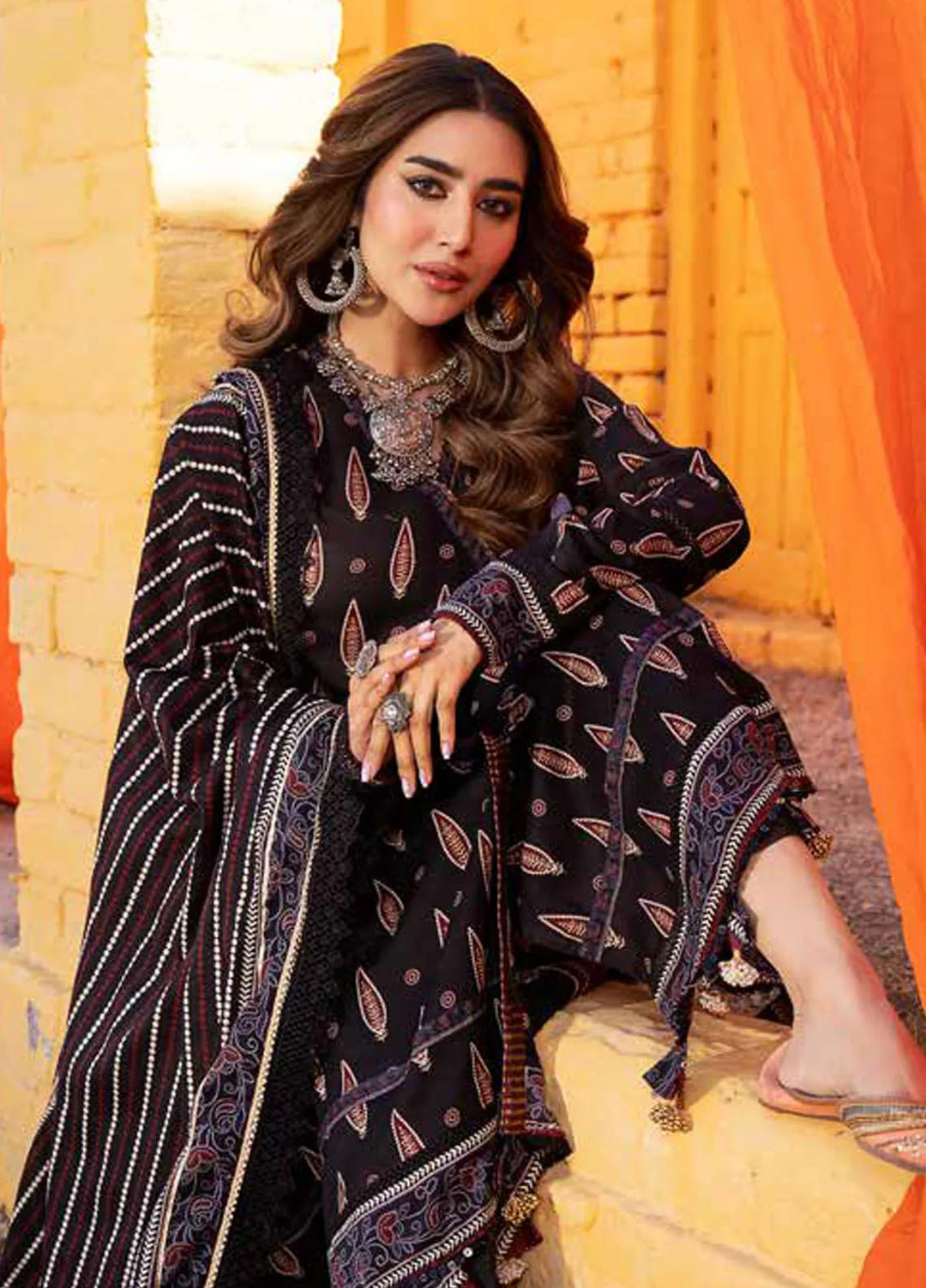 Monsoon Chunri By Al Zohaib Printed Lawn Suit Unstitched 3 Piece AZ24M D-04 - Summer Collection