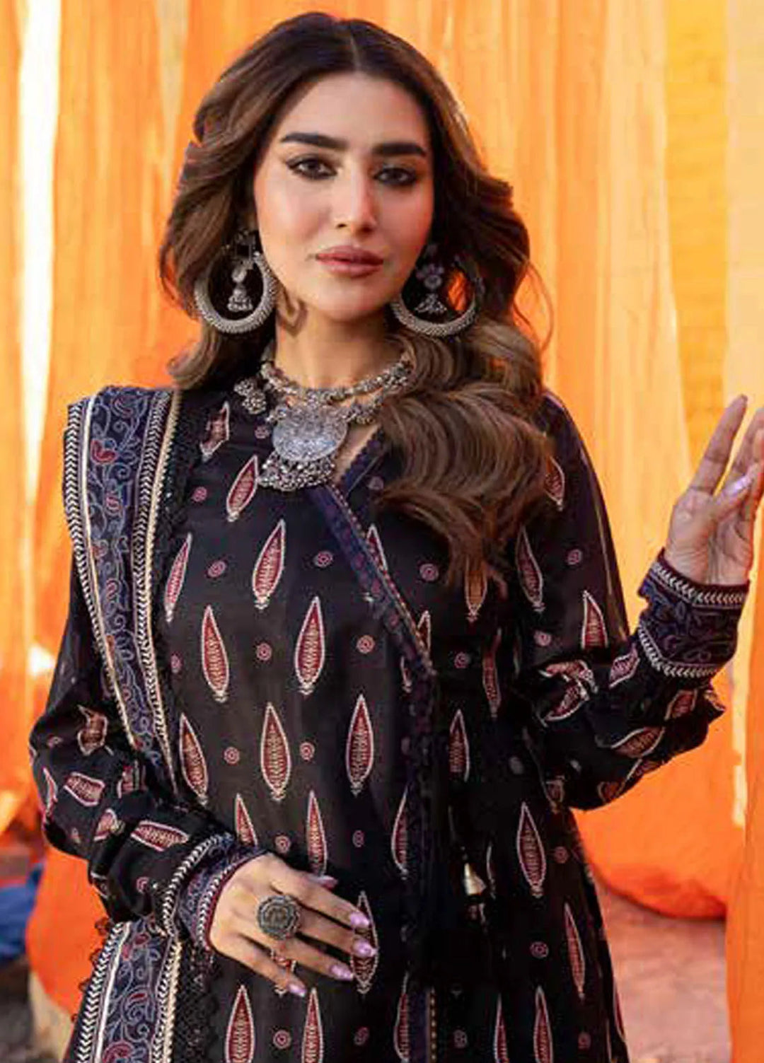 Monsoon Chunri By Al Zohaib Printed Lawn Suit Unstitched 3 Piece AZ24M D-04 - Summer Collection