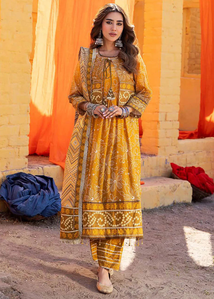 Monsoon Chunri By Al Zohaib Printed Lawn Suit Unstitched 3 Piece AZ24M D-05 - Summer Collection