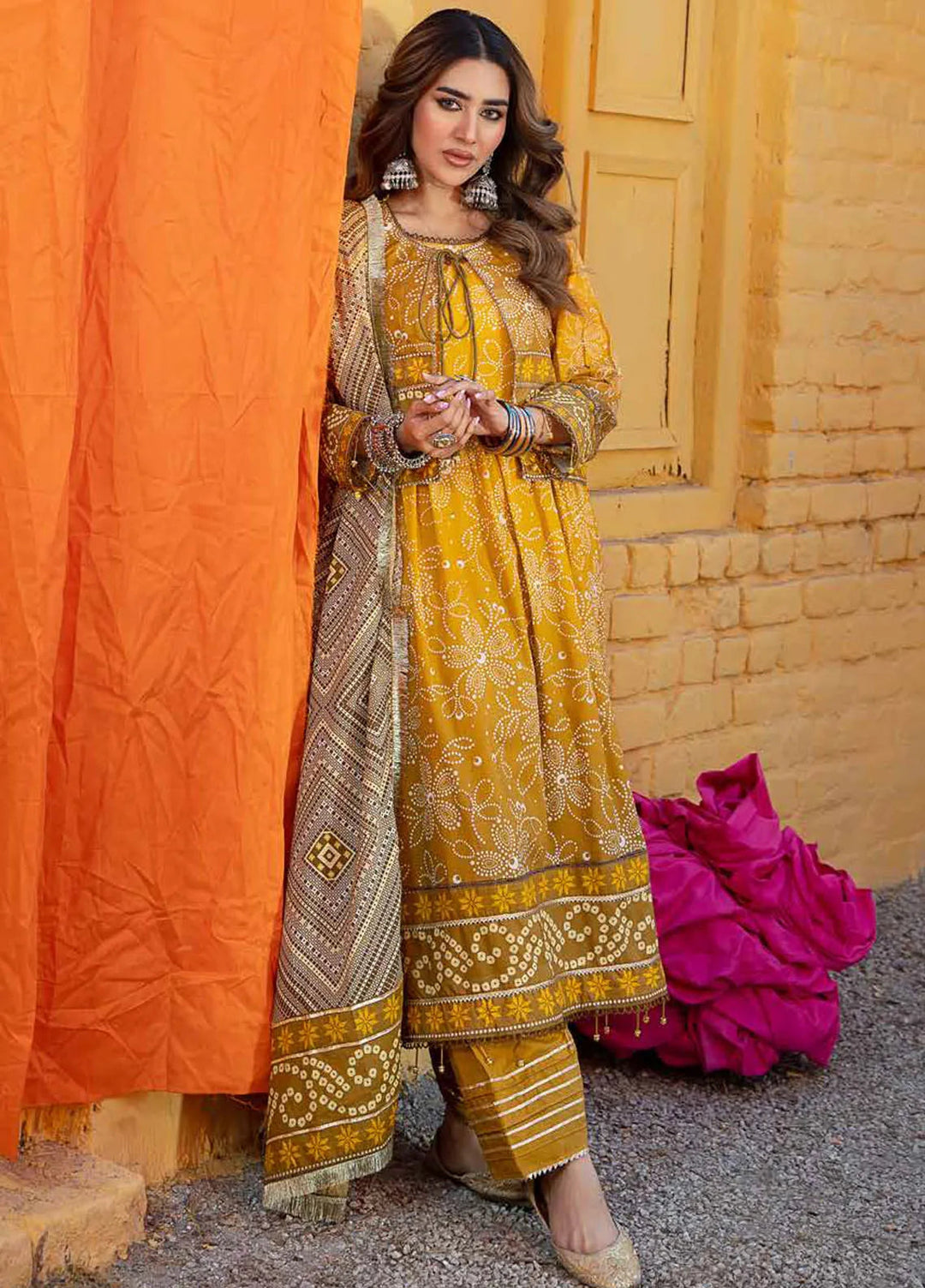 Monsoon Chunri By Al Zohaib Printed Lawn Suit Unstitched 3 Piece AZ24M D-05 - Summer Collection