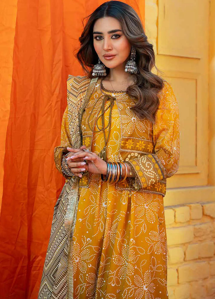 Monsoon Chunri By Al Zohaib Printed Lawn Suit Unstitched 3 Piece AZ24M D-05 - Summer Collection