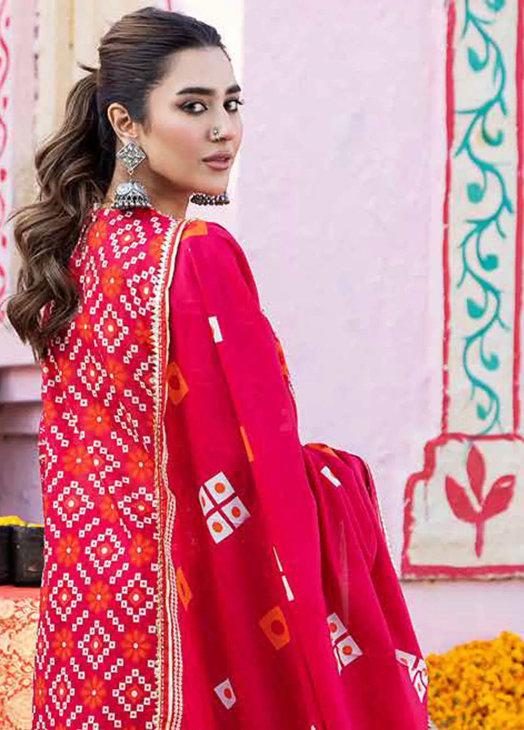 Monsoon Chunri By Al Zohaib Printed Lawn Suit Unstitched 3 Piece AZ24M D-06 - Summer Collection