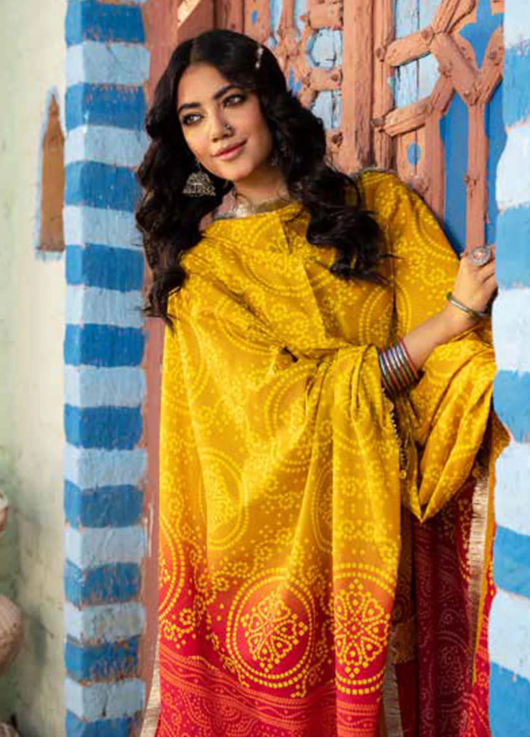 Monsoon Chunri By Al Zohaib Printed Lawn Suit Unstitched 3 Piece AZ24M D-07 - Summer Collection