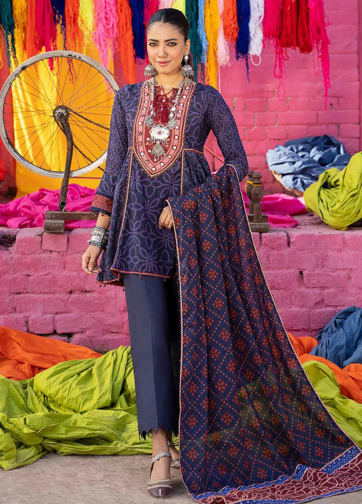 Monsoon Chunri By Al Zohaib Printed Lawn Suit Unstitched 3 Piece AZ24M D-08 - Summer Collection