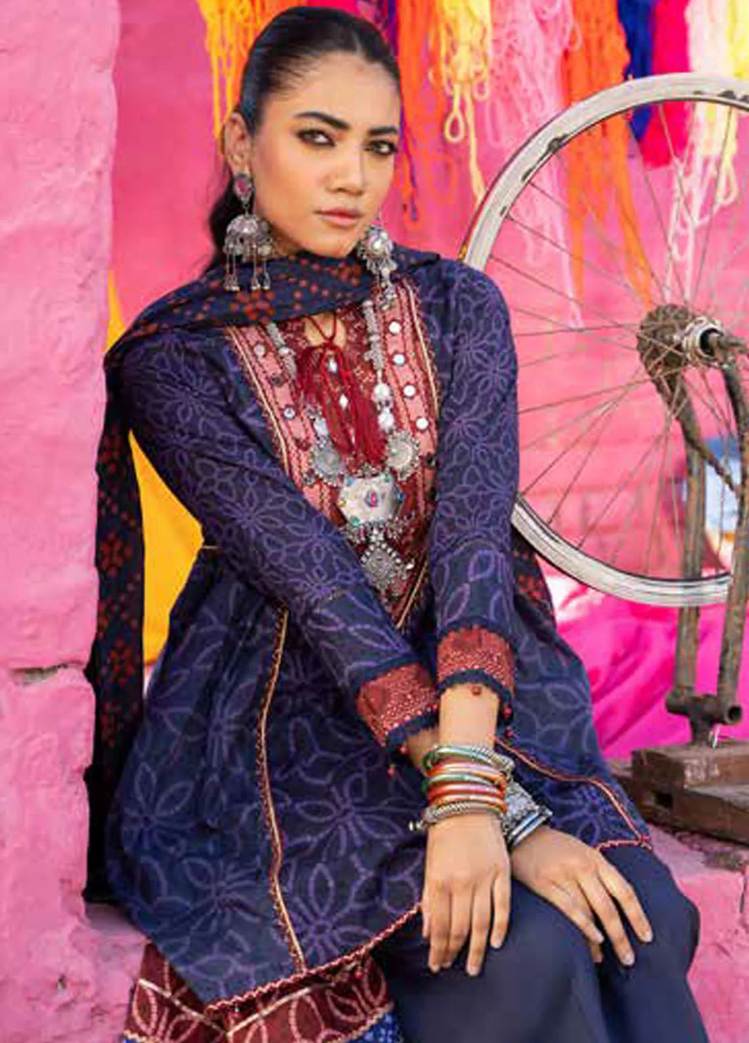 Monsoon Chunri By Al Zohaib Printed Lawn Suit Unstitched 3 Piece AZ24M D-08 - Summer Collection