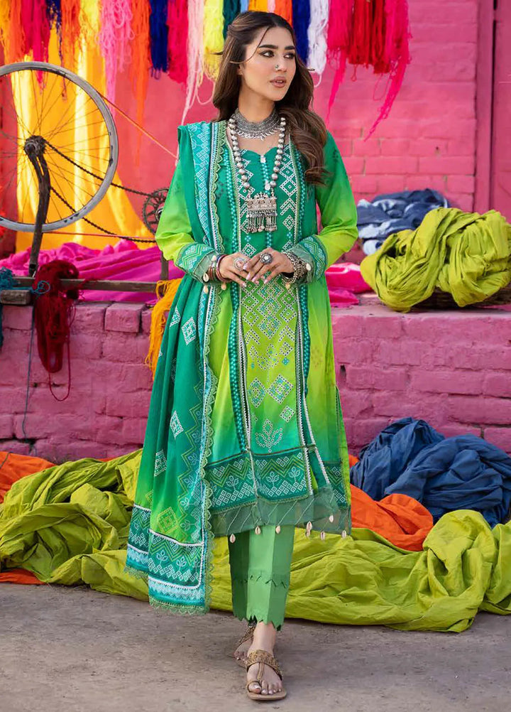 Monsoon Chunri By Al Zohaib Printed Lawn Suit Unstitched 3 Piece AZ24M D-09 - Summer Collection