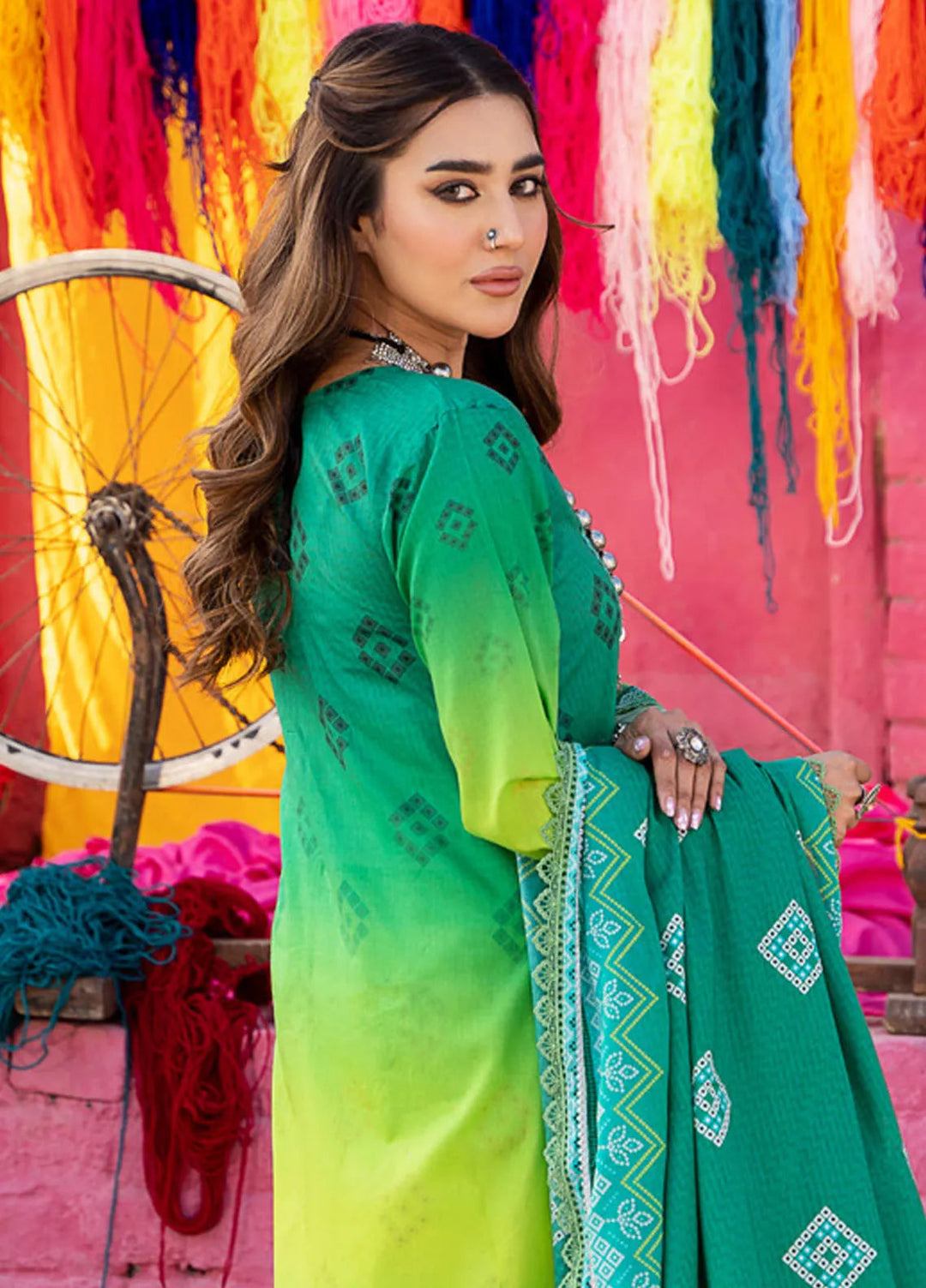 Monsoon Chunri By Al Zohaib Printed Lawn Suit Unstitched 3 Piece AZ24M D-09 - Summer Collection